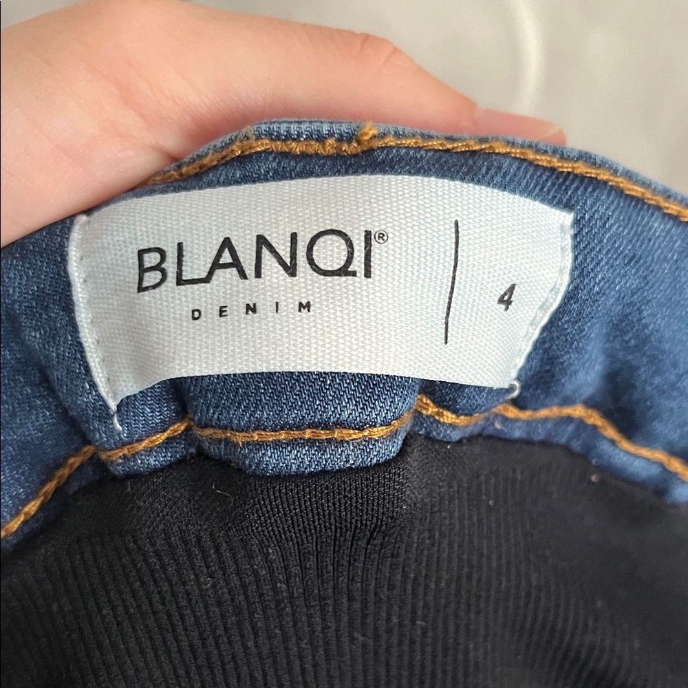 Blanqi Denim Maternity Belly Support Skinny Jeans 4 - Picture 3 of 4